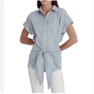Blue and white stripe Lauren Ralph Lauren top